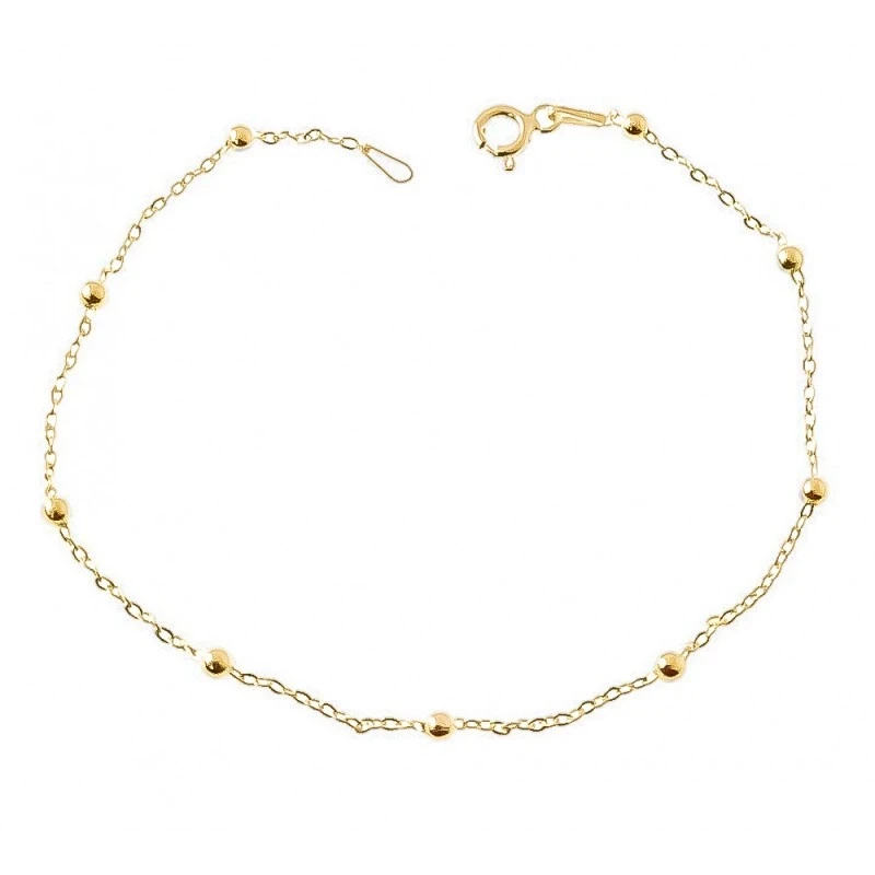 Pulsera Plata Ley 925m chapada oro mujer 19 cm. cadena combinada bola