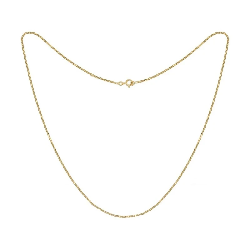 Cadena Latón chapada oro 45 cm. forzada. Chapado Oro Alta Calidad Gar