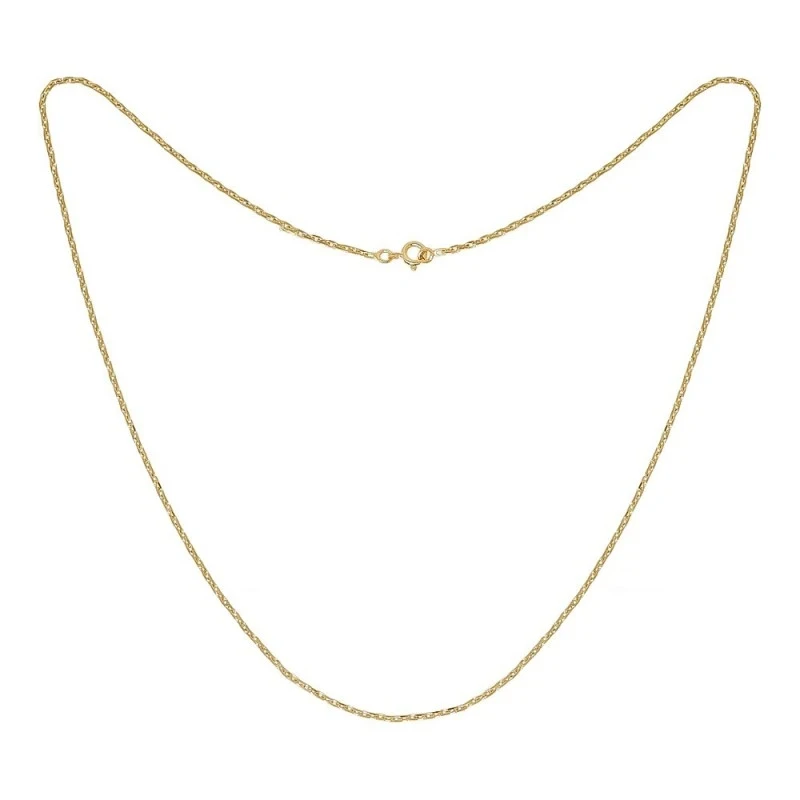 Cadena Latón chapada oro 50 cm. forzada. Chapado Oro Alta Calidad Gar