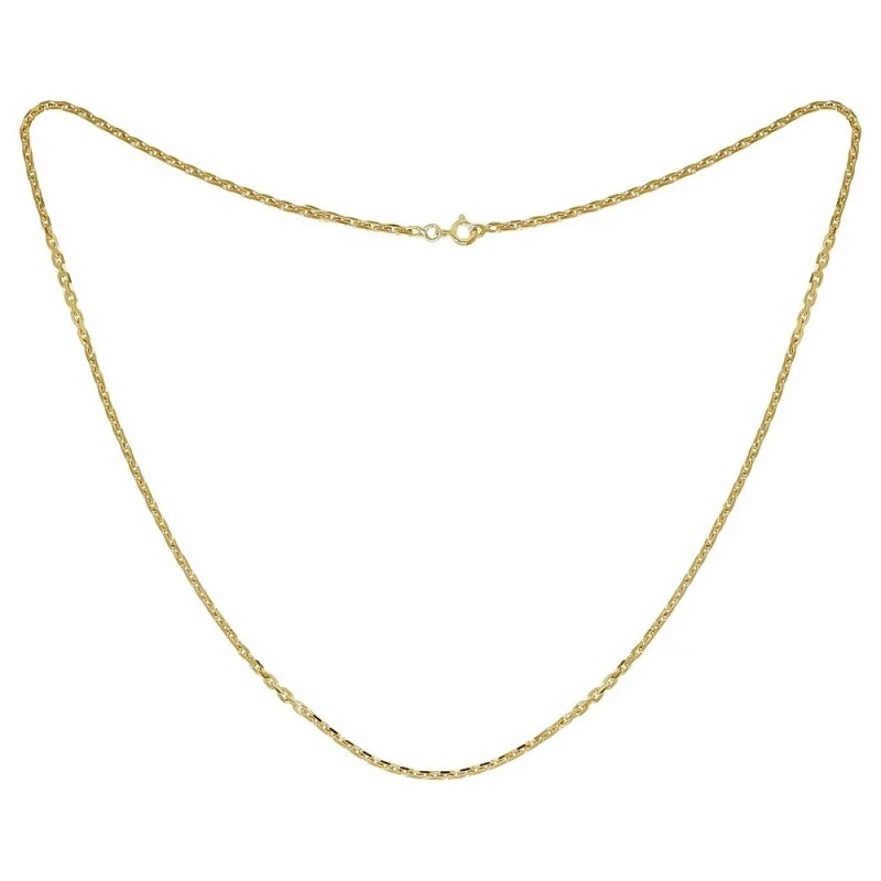 Cadena Latón chapada oro 50 cm. forzada. Chapado Oro Alta Calidad Gar