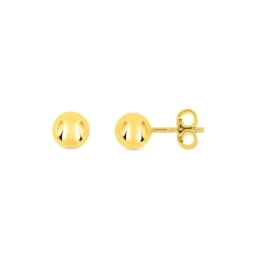 Pendientes Latón chapados oro bolas 10 mm. lisas. Chapado Oro Alta Ca
