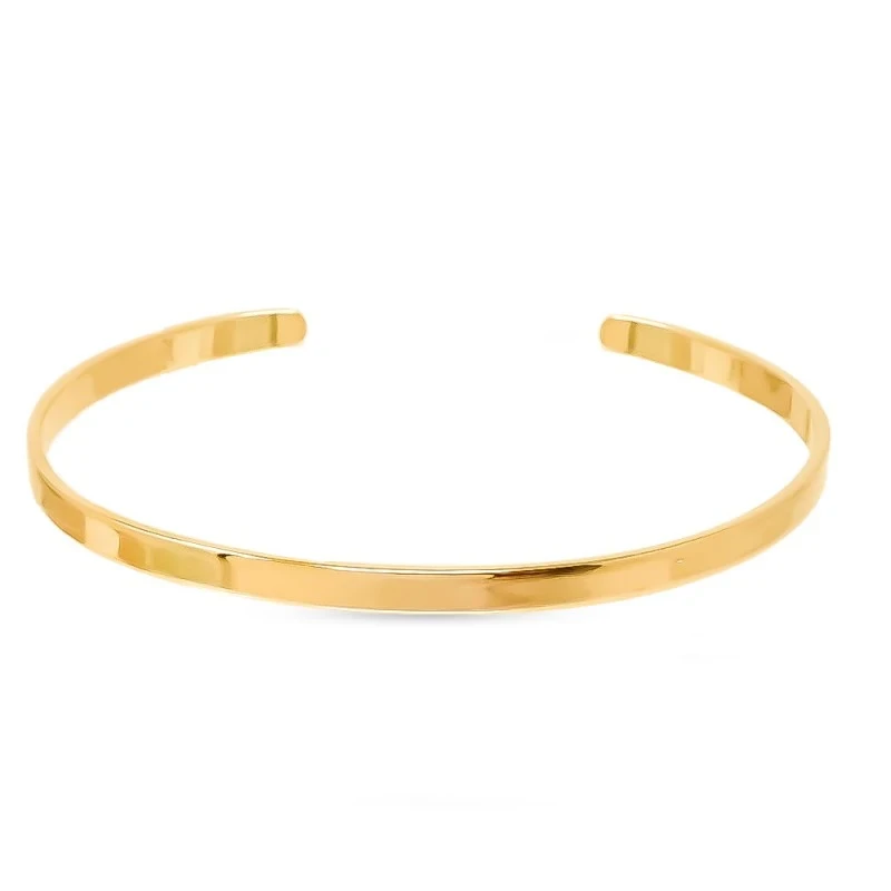 Pulsera Rígida Brazalete chapada oro 58 mm. abierta ancho 3 mm.. Chap