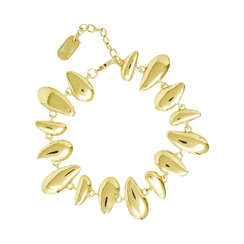 Pulsera Pertegaz Chapada Oro mujer TEARS 20 cm. forma lágrimas latón