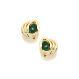 Pendientes Criollas Pertegaz Chapados Oro mujer DUNE 18 mm. piedra ve