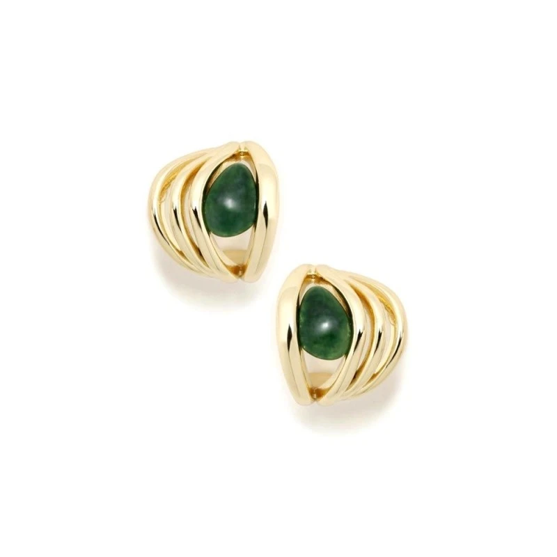 Pendientes Criollas Pertegaz Chapados Oro mujer DUNE 18 mm. piedra ve