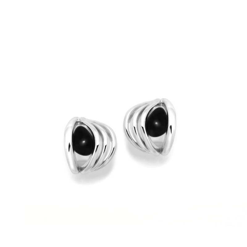 Pendientes Criollas Pertegaz Chapados Plata mujer DUNE 18 mm. piedra