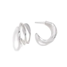 Pendientes Criollas Pertegaz Plata Ley 925m mujer BATILLÓ 21 mm. tres