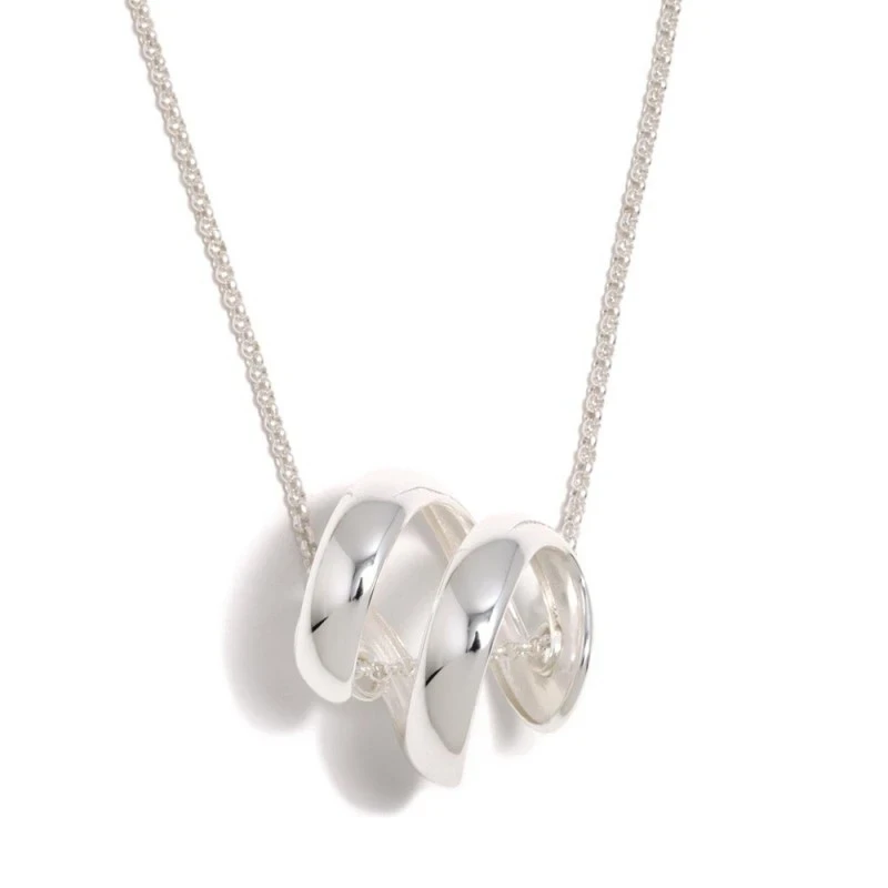 Gargantilla Collar Pertegaz Plata Ley 925m mujer ESPIRALES 78 cm. col