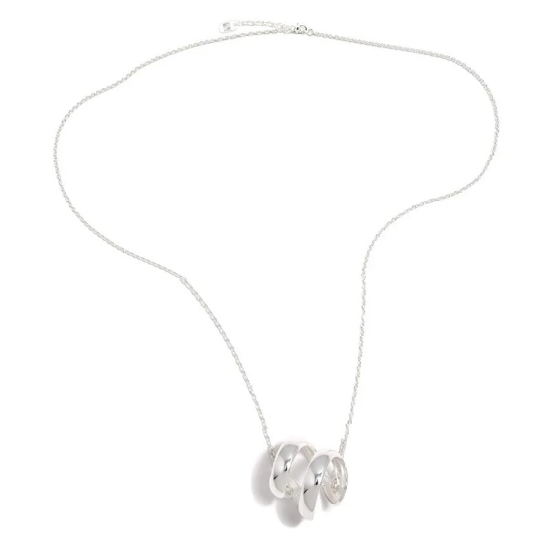 Gargantilla Collar Pertegaz Plata Ley 925m mujer ESPIRALES 78 cm. col