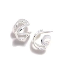 Pendientes Criollas Pertegaz Plata Ley 925m mujer ESPIRALES 19 mm.