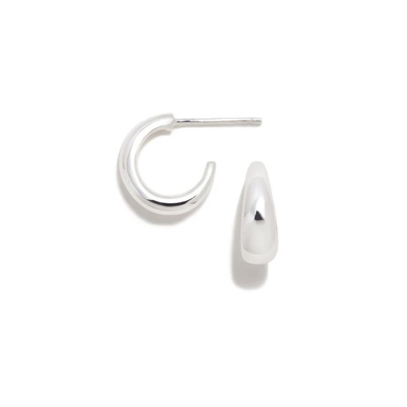 Pendientes Criollas Pertegaz Plata Ley 925m mujer NORA 13 mm. lisos