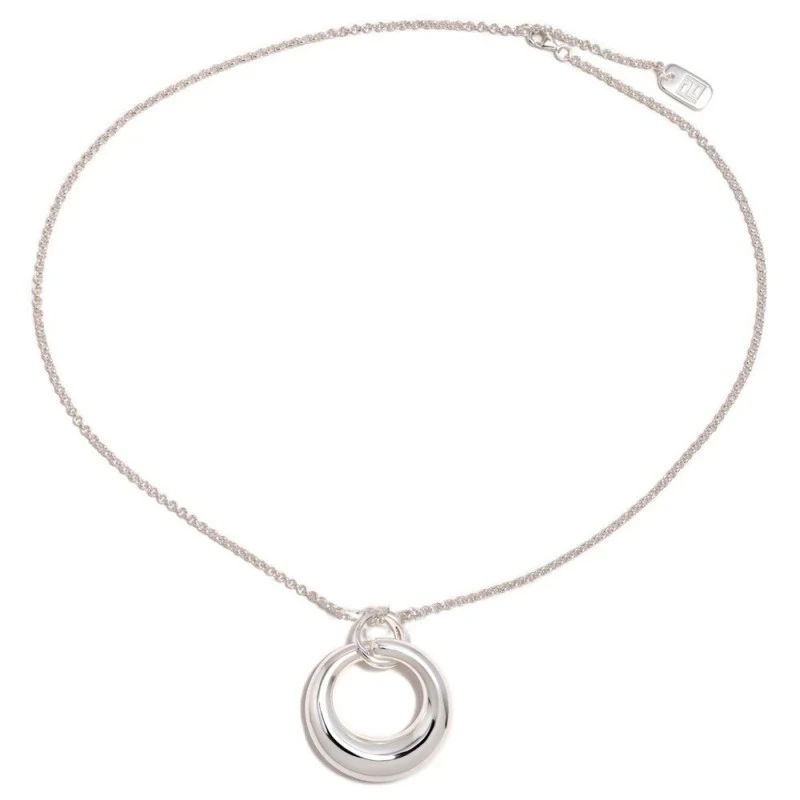 Gargantilla Collar Pertegaz Plata Ley 925m mujer NORA 78 cm. colgante