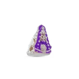 Abalorio Charm Virgen del Rocío Icono Plata Ley 925m esmaltado 12 mm.