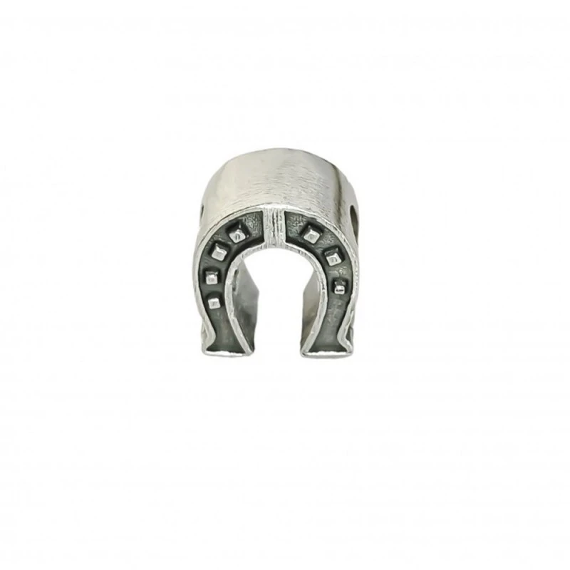 Charm Abalorio Herradura Amuleto Plata Ley 925m icono 11 mm.