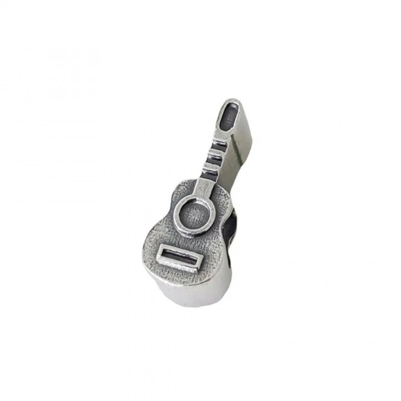 Charm Abalorio Guitarra Española Plata Ley 925m icono 17 mm.