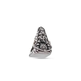 Charm Abalorio Virgen del Rocío Plata Ley 925m icono 12 mm. silueta