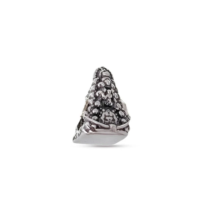 Charm Abalorio Virgen del Rocío Plata Ley 925m icono 12 mm. silueta