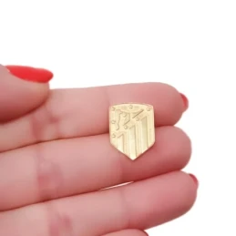 Atlético de Madrid Pin Plata Ley 925m chapado oro 18 mm. macizo bril