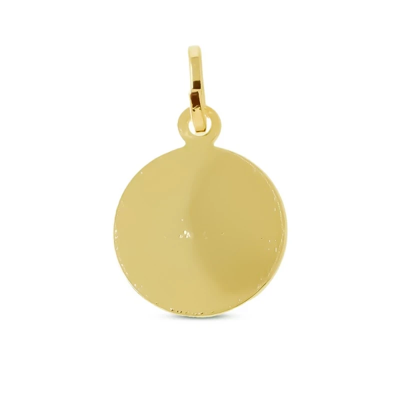 San Judas Tadeo Medalla Plata Ley 925m maciza chapada oro 15 mm.. Gra
