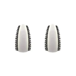 Pendientes Plata Ley 925m mujer 17 mm. lisos combinados borde greca o