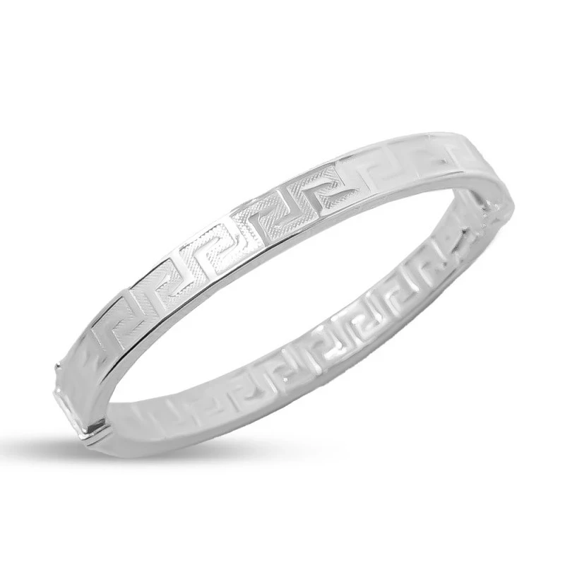Pulsera Rígida Brazalete Plata Ley 925m mujer 64 mm diámetro interior