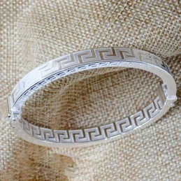 Pulsera Rígida Brazalete Plata Ley 925m mujer 64 mm diámetro interior