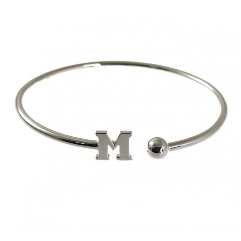 Pulsera Rígida Brazalete Personalizable Plata Ley 925m mujer 57 mm. a