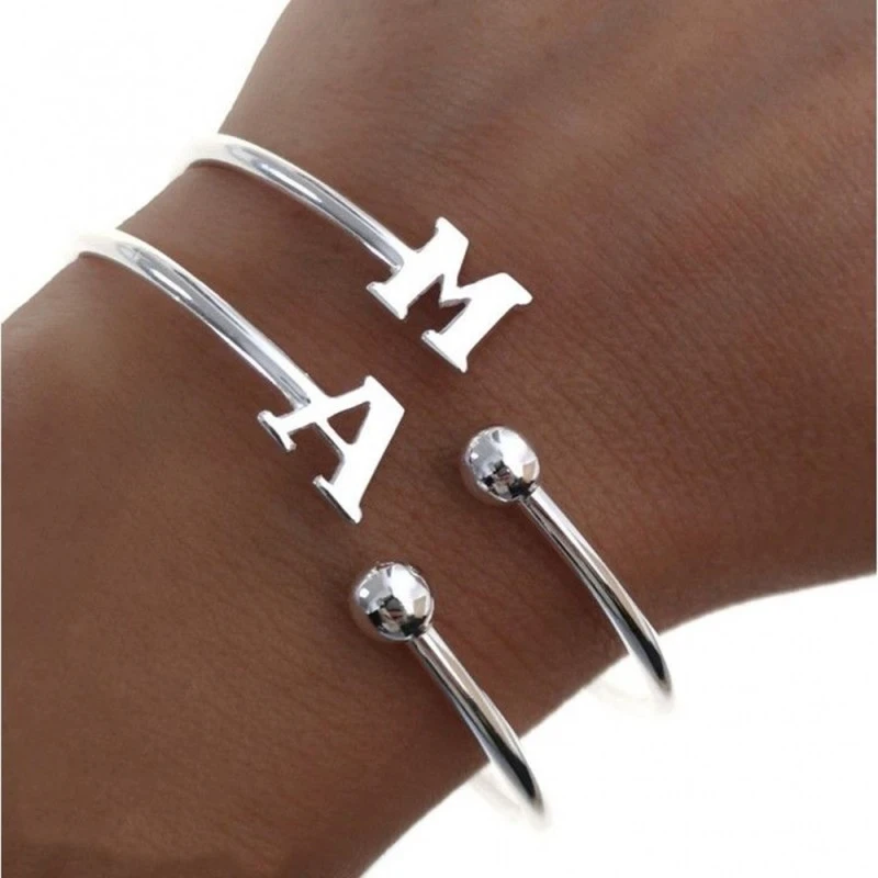 Pulsera Rígida Brazalete Personalizable Plata Ley 925m mujer 57 mm. a