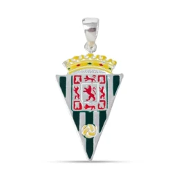 Córdoba Club de Fútbol Escudo Plata Ley 925m macizo 40 mm. esmaltado