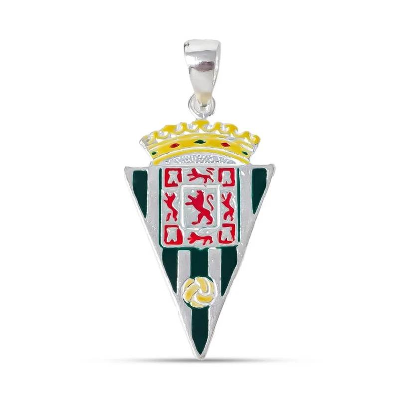 Córdoba Club de Fútbol Escudo Plata Ley 925m macizo 40 mm. esmaltado.