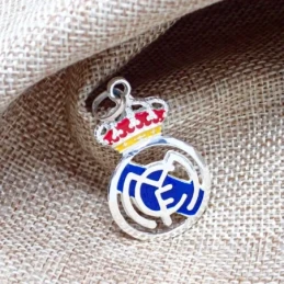 Real Madrid Club de Fútbol Colgante Plata Ley macizo 42 mm. esmaltado