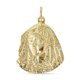 Virgen Esperanza Macarena Colgante Plata Ley 925m macizo chapado oro
