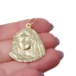 Virgen Esperanza Macarena Colgante Plata Ley 925m macizo chapado oro
