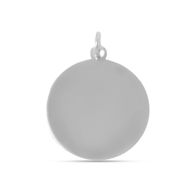 Santa Marina Medalla Plata Ley 925m maciza 20 mm. grabado láser lisa