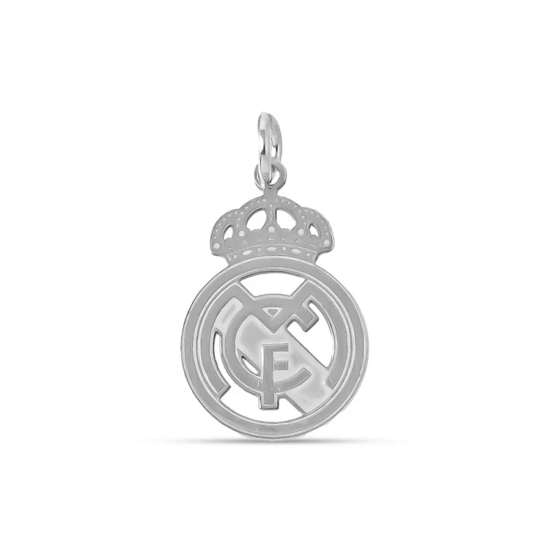 Real Madrid Colgante Plata Ley 925m macizo 20 mm. calado liso