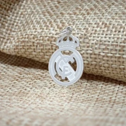 Real Madrid Colgante Plata Ley 925m macizo 20 mm. calado liso