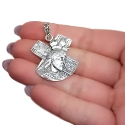 Nuestro Padre Jesús Nazareno Colgante Plata Ley 925m maciza 31 mm.. G