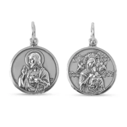 Escapulario Virgen del Perpetuo Socorro Sagrado Corazón de Jesús Meda