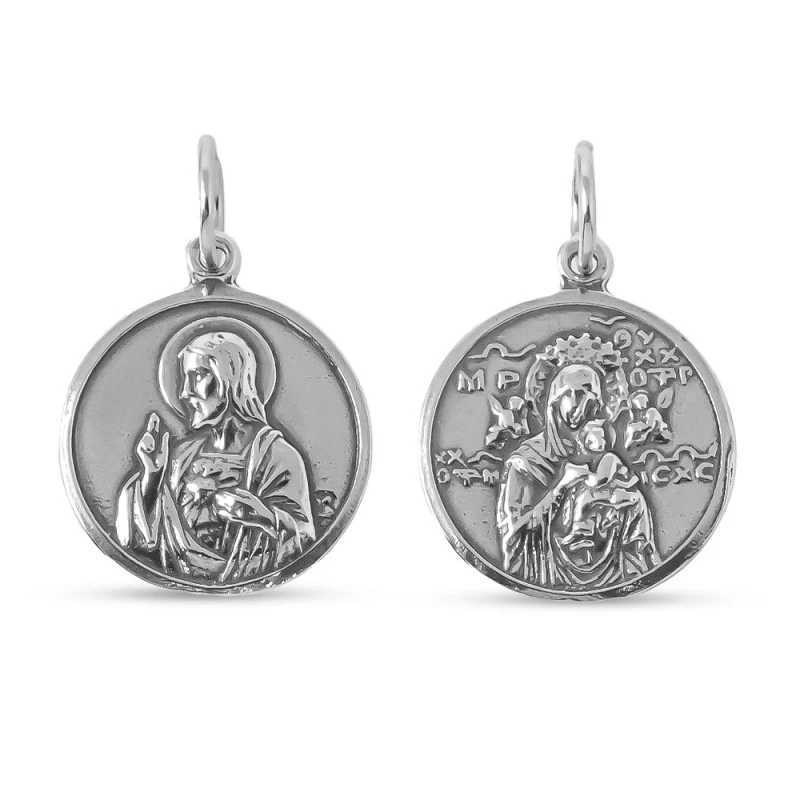 Escapulario Virgen del Perpetuo Socorro Sagrado Corazón de Jesús Meda