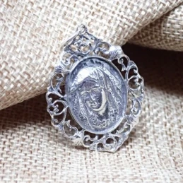Esperanza Macarena de Sevilla Medalla Plata Ley 925m oxidada 37 mm. c