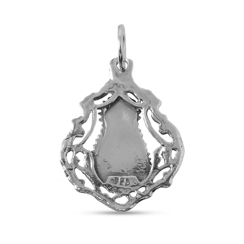 Virgen de Regla de Chipiona Colgante Plata Ley 925m oxidado 25 mm. ce