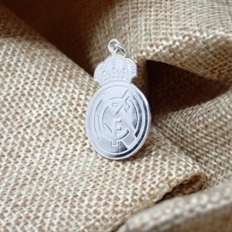 Real Madrid Colgante Plata Ley 925m macizo 20 mm. liso mate brillo. G