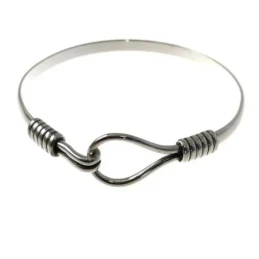 Pulsera Brazalete Plata Ley 925m hombre 65 mm. diámetro grosor 5 mm.