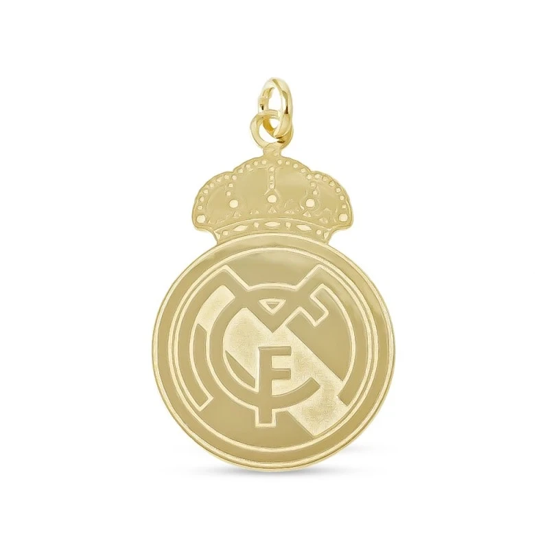 Real Madrid Colgante Plata Ley 925m macizo chapado oro 30 mm.. Grabac