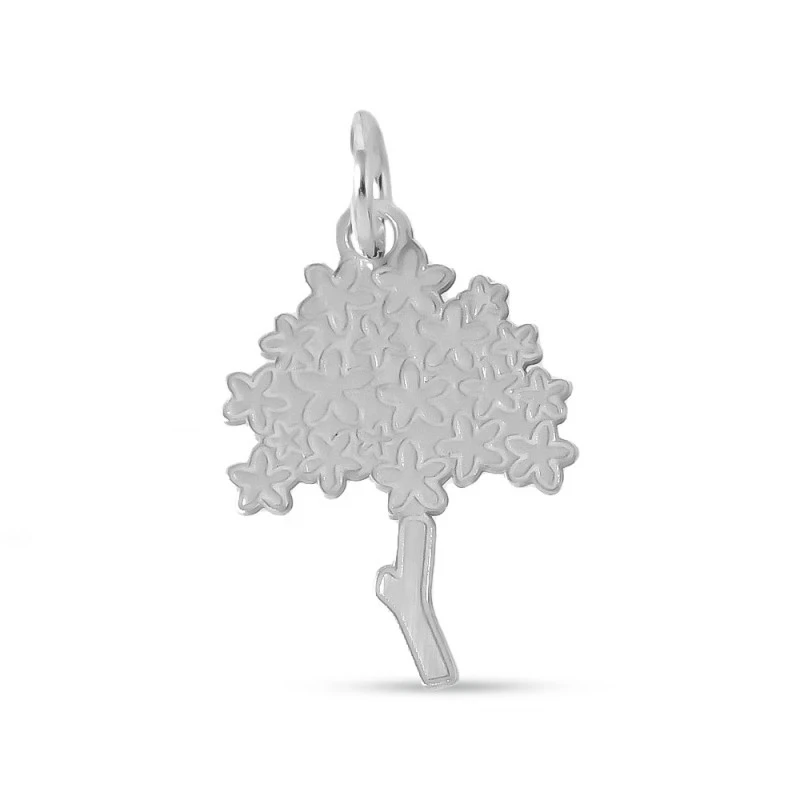 Biznaga Colgante Plata Ley 925m macizo 21 cm. detalles flor jazmín