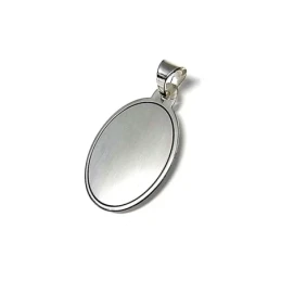 Colgante plata ley 925m 26mm. chapa ovalado [AA8304GR]