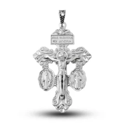Cruz del Perdón Colgante Plata Ley 925m maciza 53 mm. JESÚS NAZARENUS