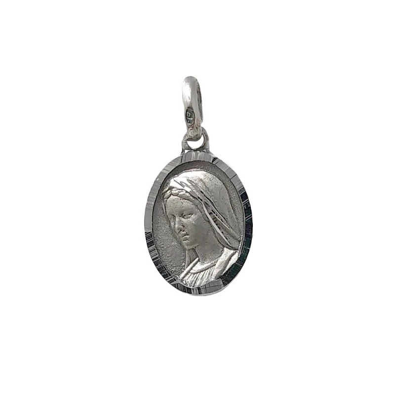 Medalla plata Ley 925m escapulario macizo Virgen de Medjugorje Reina de la Paz santuario unisex
