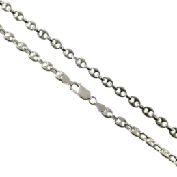Cadena plata Ley 925 maciza 40 cm. eslabón modelo calabrote 5 mm. anc